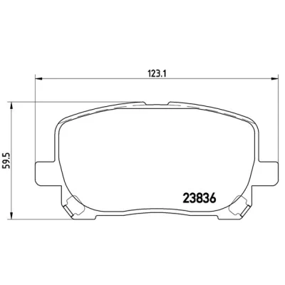 Imagen de BREMBO P 83 061 Juego de pastillas freno con avisador acústico desgaste sin accesorios TOYOTA: Avensis Verso