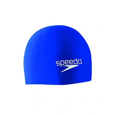 Imagen de Speedo Elastomeric Silicone Solid Swim Cap, Blue, One Size