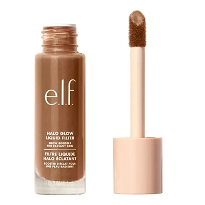 Imagen de e.l.f. Cosmetics Halo Glow Liquid Filter, Iluminador Líquido Brillo Booster para una tez radiante, infundido con ácido hialurónico, rico
