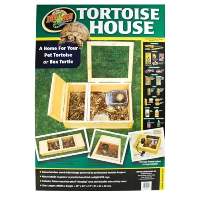 Imagen de Zoo Med Casa de Tortugas, Hábitat Tortugas Madera, Tortuga Interior o Exterior, 91.44 x 60.96 30.48 cm
