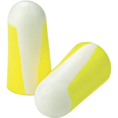 Imagen de Howard Leight by Honeywell Bilsom 303S Tapones para los oídos de espuma un solo uso 1007193, tamaño pequeño, color amarillo y blanco, forma bala, SNR 33 dB (CAJA 200 pares)