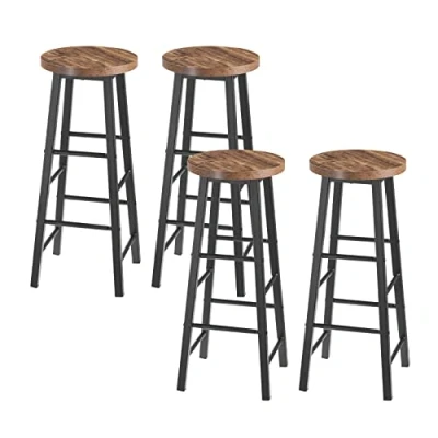 Imagen de WOLTU 4X Taburete de Bar Muebles Cocina Silla Comedor Alto para Salon Estructura Metal, MDF Vintage BH130hov 4