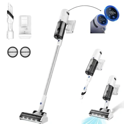 Imagen de GAVATECH Spider Clean VC10 Aspiradora Escoba sin Cable 6 en 1. 400W, 35kpa, Potente succión hasta 45 Minutos. Aspirador para Suelo, Alfombra, pelos de Animales.