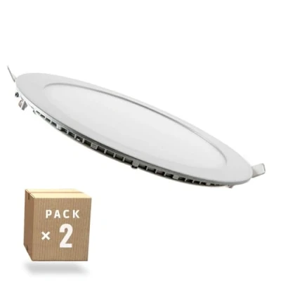 Imagen de Greenice Pack 2 Placas LED 18W 1409Lm 6000ºK Circular 30.000H [JL GP LZ 3 M CW PK2 AP]