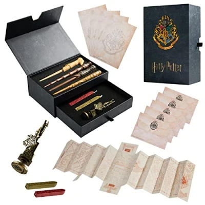 Imagen de Harry Potter Kit Papelería, Set Bolígrafo Varita y Papelería Bonita, Merchandising Oficial