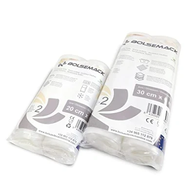 Imagen de 4 Rollos gofrados de bolsas vacío 30cm x 6 metros (2 uds.) y 20cm para Todo Tipo envasadora doméstica, Foodsaver, Lacor, Caso, Silvercrest, etc.