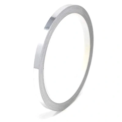 Imagen de 10m tira decorativa autoadhesiva para coche moto barco modelismo bicicleta muchos colores y anchos la artesanía (Cromo Plata, 6mm)