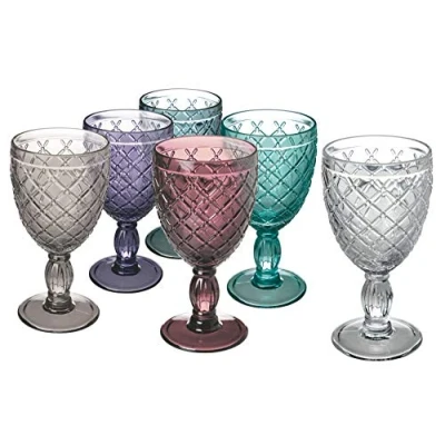Imagen de Villa d’Este Home Tivoli 5907722 Castle Juego de 6 Copas Vino 280 ml Cristal, Vidrio
