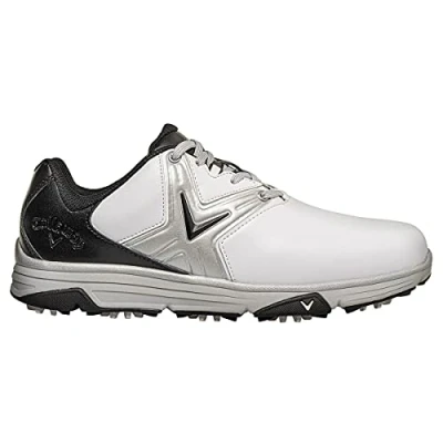 Imagen de Callaway Chev Comfort 2020 Zapato de golf impermeable sin clavos Hombre, Blanco/Negro, 40.5 EU