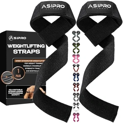 Imagen de ASIPRO Straps Gym Hombre y Mujeres Muñequeras Mujer Muñequera Deportiva Gimnasio Lifting Wrist Wraps Crossfit Correas Levantamiento de Pesas