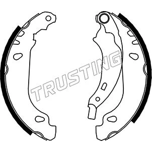 Imagen de TRUSTING 088.231 Zapatas de Freno 180,0mm 42mm RENAULT: CLIO 2, 2 Kasten, DACIA: Sandero I, Logan I Berlina
