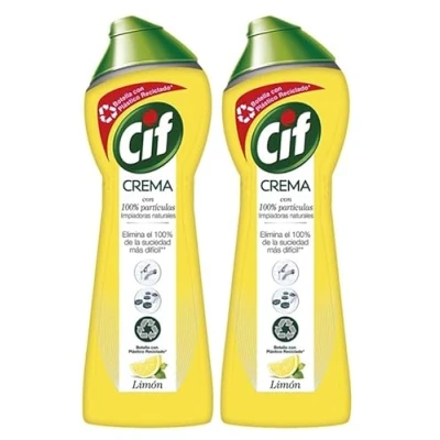 Imagen de Cif Crema Limón Limpiador Multisuperficie Origiinal 500 ml x 2 uds Pack Promoo