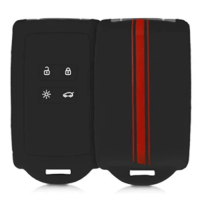Imagen de kwmobile Funda de Silicona Compatible con Renault Llave Coche Smart Key 4 Botones (Solo Keyless Go) Carcasa para Case Mando automóvil Rally