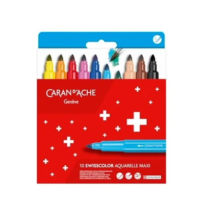 Imagen de Caran d&#039;Ache Maxi Jumbo Swiss Color 195.410 Rotuladores de fieltro (10 unidades)