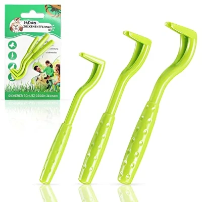 Imagen de MYDAISY Juego de 3 Pinzas para Garrapatas Perros Pinza El único Set Antigarrapatas Que Necesitas Quita (Verde)