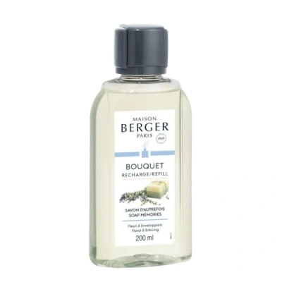 Imagen de Berger Recarga de Perfume para lámpara aromática, Color Naranja, Transparente, 200 ml, Aroma Canela, 6038 Recharge POUR Bouquet Parfum Savon D&#039;AUTREFOIS Transparent ML