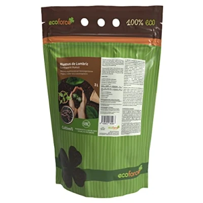 Imagen de CULTIVERS Humus de Lombriz Ecológico 3 L Universal. Abono para Plantas. Fertilizante Orgánico 100% Natural. Reconstituyente del Suelo