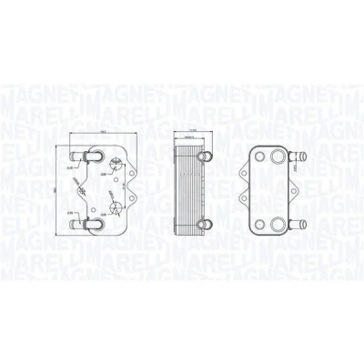 Imagen de MAGNETI MARELLI 350300002100 Radiador de Aceite OPEL: Vectra C Berlina, Astra G CC, Zafira A, SAAB: 9 3 5 Familiar, Hatchback