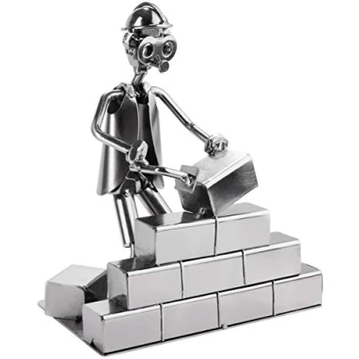 Imagen de BRUBAKER Hombre Tornillo Albañil Figura de Hierro Hecha a Mano Metal Idea Regalo para Albañiles y Artesanos