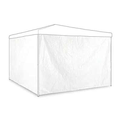 Imagen de Relaxdays Laterales de Carpa, Set 2, Paredes Cenador, 3 x 2 m, Hidrófugos, Cortinas sin Ventanas, Plástico, Blancos