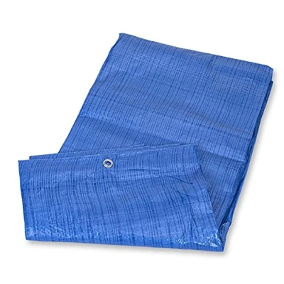 Imagen de MIVOS Lona Universal de 3 x 4 m Color Azul Resistente al Moho PP PE 60 g Protectora Impermeable para Coches Muebles Jardín Madera con Ojales Aluminio