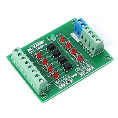 Imagen de 4 bits optoacoplador Aislador 5 V a 24 PLC señal convertidora Placa
