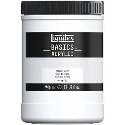 Imagen de Liquitex Basic Acrylic Tubo De Pintura Acrílica, 946 ML, Blanco (Blanco Titanio Nuevo)