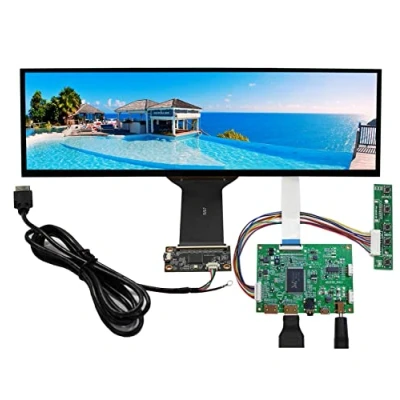 Imagen de VSDISPLAY 12,6 Pulgadas 1920x515 NV126B5M N41 IPS Monitor de Pantalla táctil capacitiva y 2 HD MI Mini Placa controladora EDP