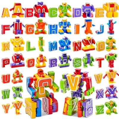 Imagen de JOYIN Deformación Robot para Niños Bots Juguetes Bloque De Alfabetos Educativos Regalo Aprendizaje Educativo