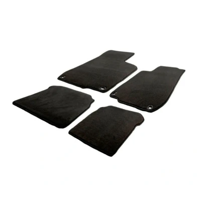 Imagen de AutoStyle TM HO552V Juego de alfombrillas suelo Terciopelo delante y detrás negro