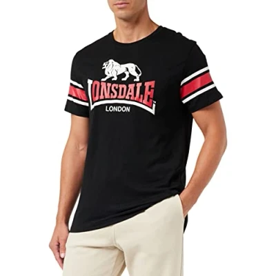 Imagen de Lonsdale Camiseta estampada, Hombre, Talla: Large, Black red white