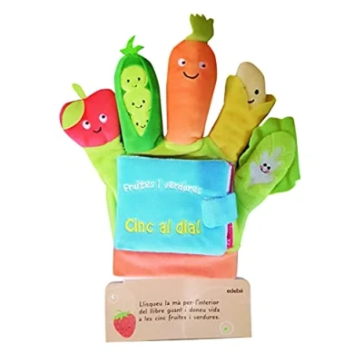Imagen de Llibre guant Fruites i verdures: Cinc al dia! (LLIBRES PER A NADONS)