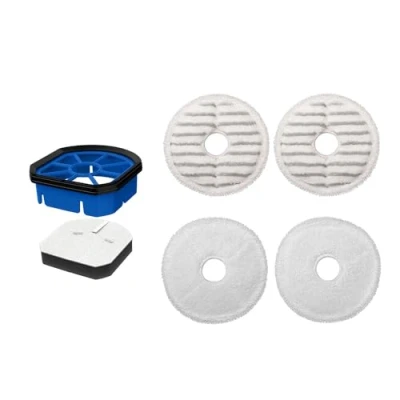 Imagen de BISSELL Kit de Accesorios para SpinWave + Vac , Mopas Lavables y Reutilizables con Filtro Incluye Gamuzas Ásperas, Suaves Recambios Ideal las Series 3887