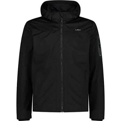 Imagen de CMP Chaqueta softshell ligera de hombre con capucha desmontable, Negro, 56