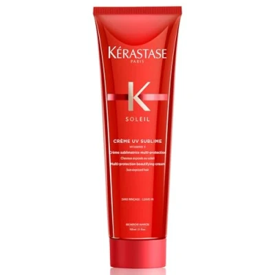 Imagen de Kérastase Soleil, Crema UV Sublime Multiprotectora, Controla el Encrespamiento, Sin Aclarado Con Protección Solar, Crème Sublime, 150 ml