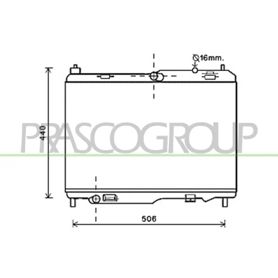 Imagen de PRASCO FD344R002 Radiador, refrigeración del motor Aluminio 350 563 23 Aletas unidas mecánicamente FORD: FIESTA 6, Ecosport Mk2