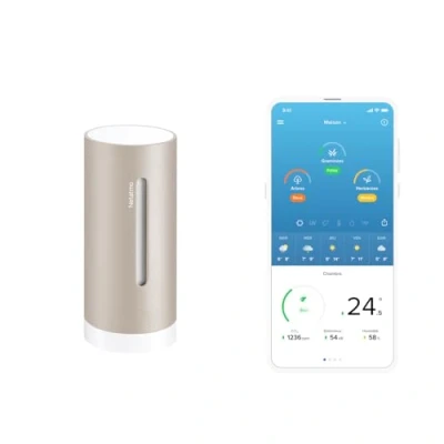 Imagen de Netatmo Módulo Adicional para Estación Meteorológica, Monitoreo de la temperatura, humedad y calidad del aire (CO2), NIM S WW, Accesorio, Arena
