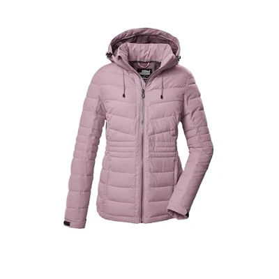 Imagen de Killtec Chaqueta acolchada para mujer con capucha desmontable/chaqueta funcional impermeable KOW 10 WMN QLTD JCKT, color malva claro, 40, 41807 000