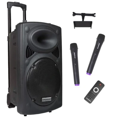 Imagen de DYNASONIC DYNAPRO 15 Plus (3ª Generación) Altavoz Bluetooth Portatil Profesional, Potente 1000W 2 microfonos Karaoke y Soporte Tablet