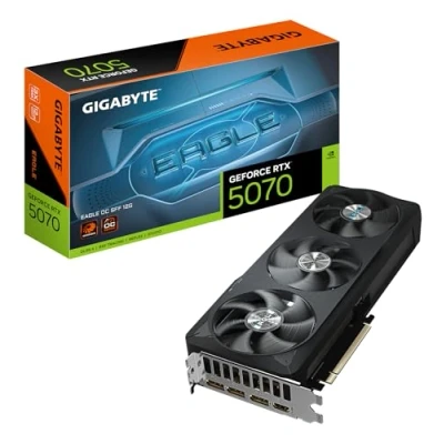 Imagen de Gigabyte GeForce RTX 5070 Eagle OC SFF 12G Tarjeta Gráfica 12GB GDDR7, 192 bits, PCI E 5.0, 2587 MHz Core Clock, 3 x DP 2.1a, 1 HDMI 2.1b, NVIDIA DLSS 4, GV N5070GAMING 12GD
