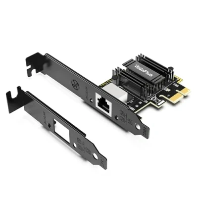 Imagen de Tarjeta de Red PCIe GiGaPlus 5Gb, Controlador Realtek RTL8126, Puerto RJ45 Compatible con WOL, Adaptador Ethernet Base T 5Gb para Windows 10/11/Windows Server/Linux