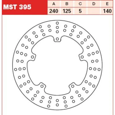 Imagen de TRW MST395 Disco de freno 240 5 perforado