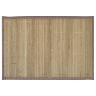 Imagen de vidaXL 6 salvamanteles de bambú Dimensiones 30 x 45 cm Color marrón