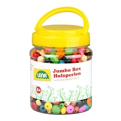Imagen de Lena 32044 Juego de manualidades Jumbo Caja holzfä Delp erlen , color/modelo surtido