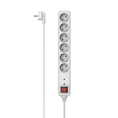 Imagen de Regleta Hama 00223152, 3680W, 6 Tomas, Cable 1.4 cm, Protección contra Sobretensiones, Blanco