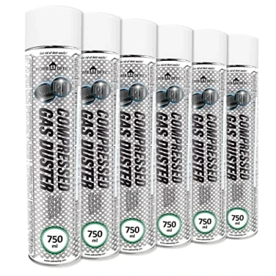 Imagen de AABCOOLING Home&amp;Office Compressed Gas Duster 6x 750ml K2, de Aire Comprimido, Electrónica, Packs Limpieza, Fotografía y videocámaras, Botella Comprimido