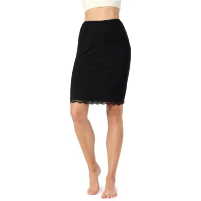 Imagen de Bellivalini Enaguas Minifalda Lencería Ropa Interior Mujer BLV50 176 (Negro, L)
