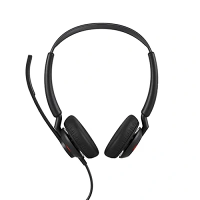 Imagen de Jabra Engage 50 II Auriculares Estéreo con cable, 3 micrófonos, cancelación de ruido, ultraligeros, cable USB A, Certificado para MS Teams, funciona todas las plataformas, Negro