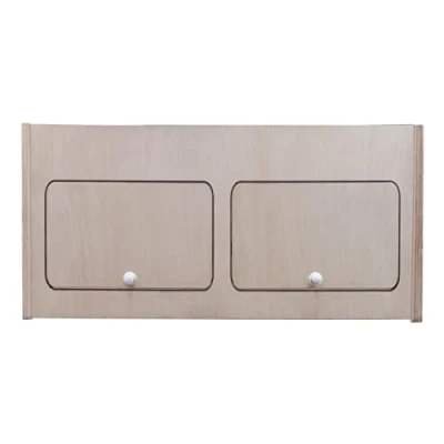 Imagen de Armario Almacenaje Madera Autocaravana sin Acabado 80x35x35cm Gabinete Almacenamiento Kit Mueble Camper 2 Puertas con Divisor Central Bisagras Cierre Suave Manijas Botón+Kit Fijación GRATIS
