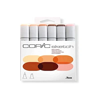 Imagen de Copic Sketch Set &#039;Retrato&#039; 6 rotuladores dobles con punta mediana y de pincel